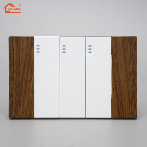 Manufacturer US Standard 118 Switches and Socket with 1/2/3/4 Gang Wood Grain Big Panel for Hotel Electric Wall Light Switch