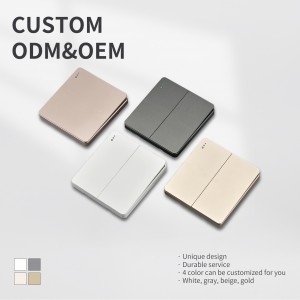 New arrival UK BS standard 220v-250V wall switches and socket with super slim Skin feel touching panel for power light switch