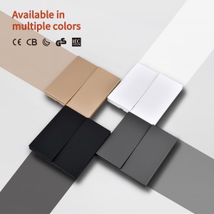 Hot sales easy installment UK standard wall light switches with 1/2/3/4 gang multiple color panel for hotel electric switch