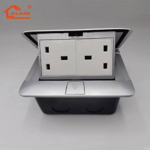 Popular hot Aluminum alloy floor pop up socket outlet with UK 13A socket