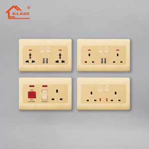 KLASS good quality ks22 series PC material Modern Electrical light switch wall switch European standard switches and sockets