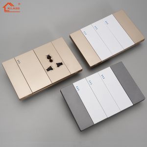 KLASS America Standard 118 Switches and Socket with 1/2/3/4 Gang Big Plastic Panel for Hotel Power Electric Wall Light Switches