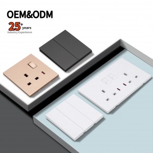 Best selling UK British standard 220v-250V wall switches with multicolor super slim Skin feel touching panel for light switch