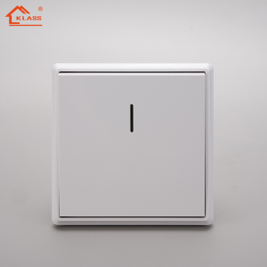 KLASS New Product EU Light Switch 16A French Schuko Socket with PC Frame Panel for Hotel Wall Electric Power Socket Switch