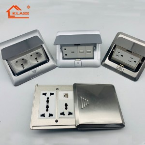 Wholesale EU Standard Stainless Steel Electrical Power Supply 16A Pop Up Floor Socket Box Waterproof Underground Wall Socket