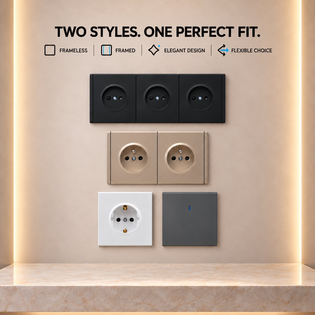 KE10 EU Standard Socket Double Pole 16A | Commercial | KLASS