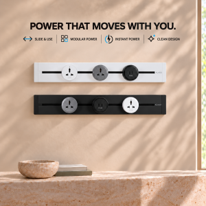 Detachable & Movable Wall Power Track Socket with USB & Type-C