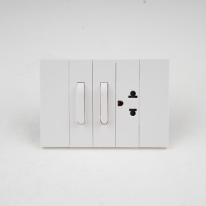 118 Type Double Pole Wall Switch Socket US Standard Marble Texture Slim Line Rocker KLASS Premium IP23 Decoration Apartment