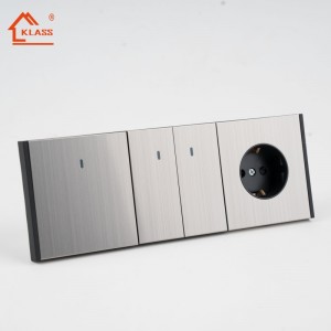 Trendy Wall Switches and Socket Outlets European-style Home Multifunctional with USB Ports Self-locking No Screws