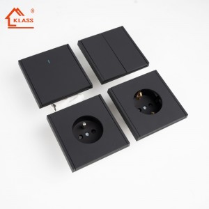 Modern Electrical Power Wall Switches and Sockets with European-style Design Multiple Switches and Controls for Home Design