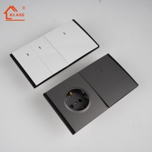 Modern European-style Electrical Home Appliances with Lights Wall Switches and Sockets 1/2/3/4 Gangs Interrupteur