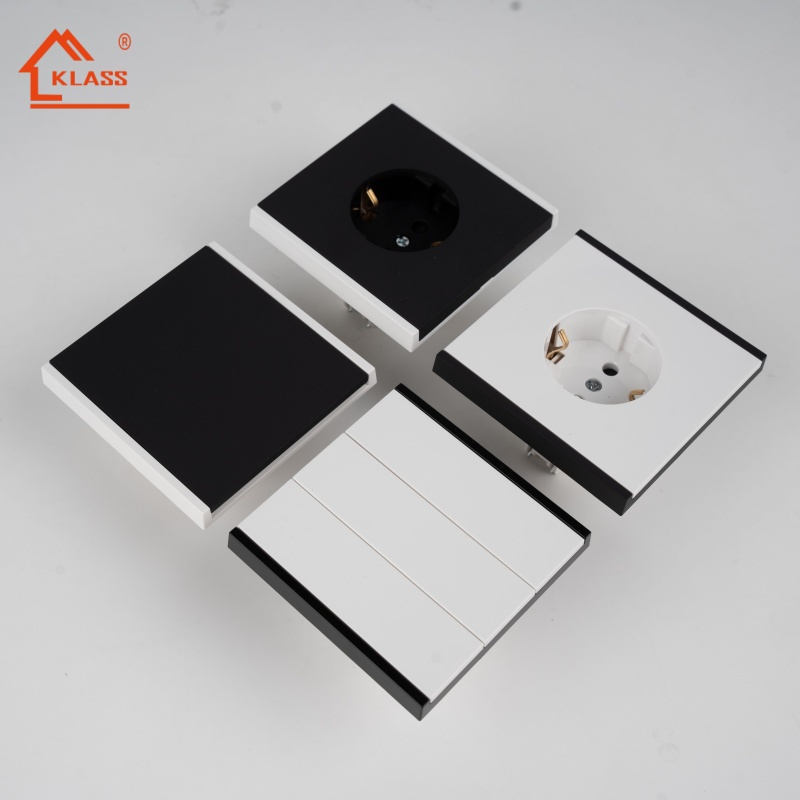 Hot-selling Electrical Wall Socket Switch EU Standard with Button Light LED Single Pole Single Throw Suitable for Home Use