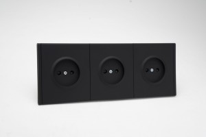 KE10 Black Tempered Glass EU Switch | Villa | KLASS