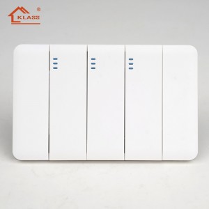 KD10 Luxury Hotel Wall Switch Ultra Slim Soft Touch Piano Key Switch and Socket for High End Guest Rooms