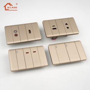 KD10 Luxury Piano Key Wall Switch Ultra Slim Soft Touch Light Switch with Modular Function Keys for Luxury Villa