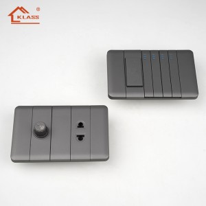 KD10 Slim Plate Wall Switch Socket High End Skin Feel PC Material Piano Switch with Modular Function Keys