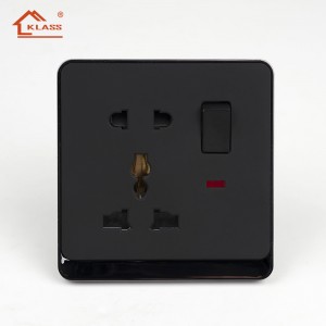 JA8 High Gloss PC Double Pole Switch British Standard 45A Cooker Switch and 13A Switched Socket Outlet
