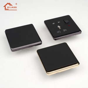 JA8 Elegant High Gloss PC Wall Switch and 13A Socket Plated Decorative Border Luxury Mirror-like Gloss Switched Socket