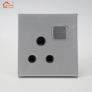 High Quality UK Standard 1/2/3/4 Gang Wall Switches with Acrylic Panel and PC square Push Button for House Electric Switch