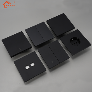 New Arrival KCC Series Europe Standard Light Switches with White/gold/grey/black PC Panel for Household Wall Switches Socket