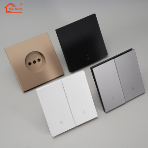New Eu Standard 13A 220V Electrical Switches with PC/Acrylic Panel French Schuko Socket for Hotel Wall Light Switches and Socket