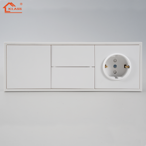 High Quality EU Standard Switch and Socket with Germany French Schuko Socket Screwless Selflock for Home Wall Light Switches