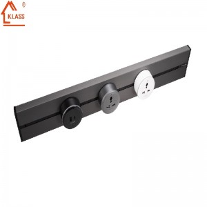 New Smart Home Plug Power Rail System Sliding Socket for UK, US, and EU, Used for Fireplace and Kitchen