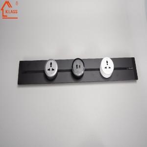 New Smart Home Plug Power Rail System Sliding Socket for UK, US, and EU, Used for Fireplace and Kitchen