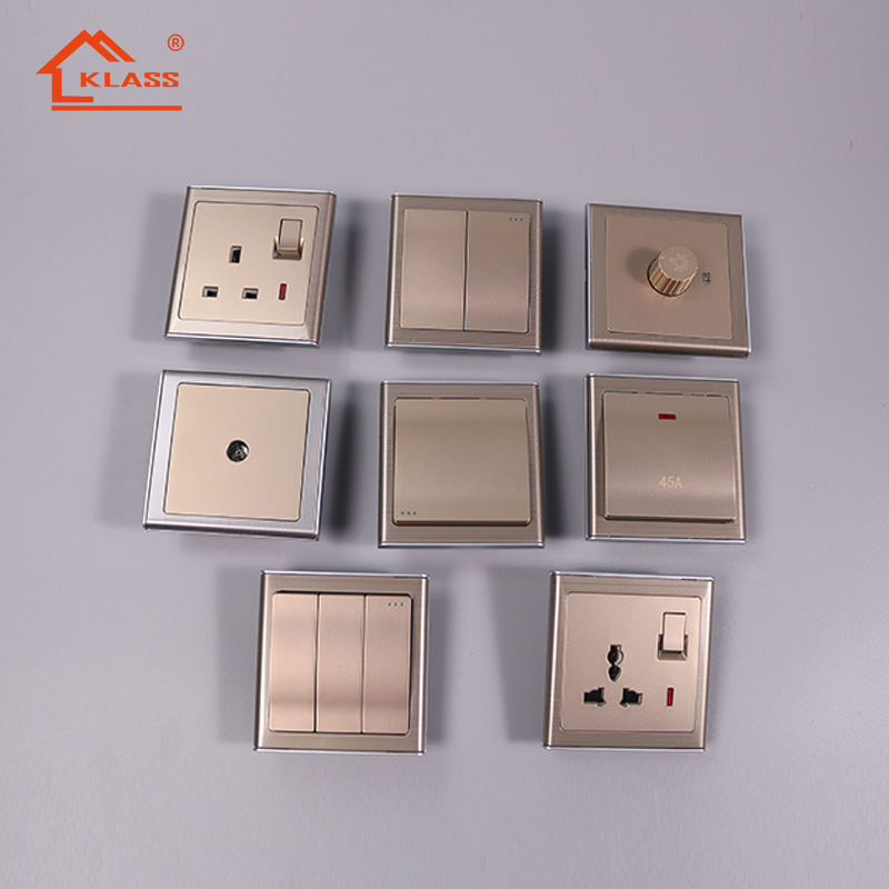 China wholesale Double Socket Suppliers –  KD3 Stainless Panel Series 16a British Standard Lighting Wall Switch Sockets – SUNNY ELECTRICAL