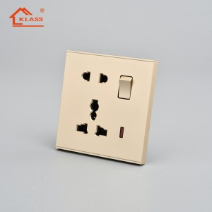 Socket with 5 pins multi-function and one Switch Wholesale Price Flame Resisted PC panel Commercial And Home Use