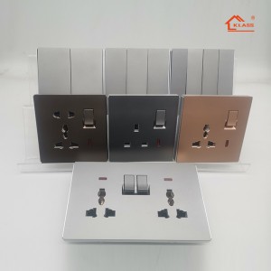 British standard Wenzhou manufacturer double electric wall switch socket