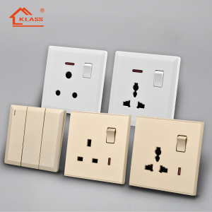 Famous Best Breaker Switch Factories –  UK switch sockets 1gang 1way  switch gold grey white color universal electrical plug socket – SUNNY ELECTRICAL