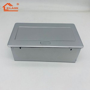 Newest design Recessed Office Meeting Table Pop up Desk Power Socket Outlet Aluminum Alloy Tabletop Socket with UK/EU/US socket