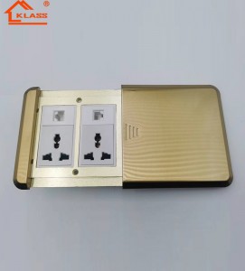 Factory price Golden Floor socket Flat Push Type Slide Slip floor Socket